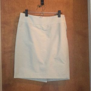 Cream pencil skirt